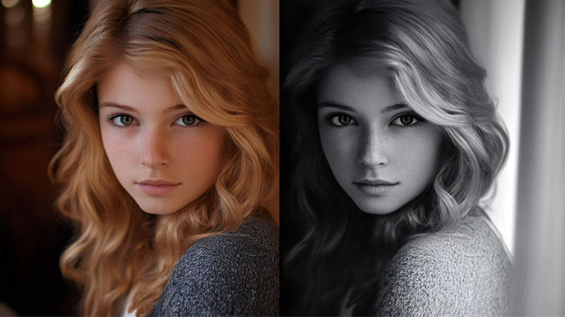 Black and White vs Color Headshots
